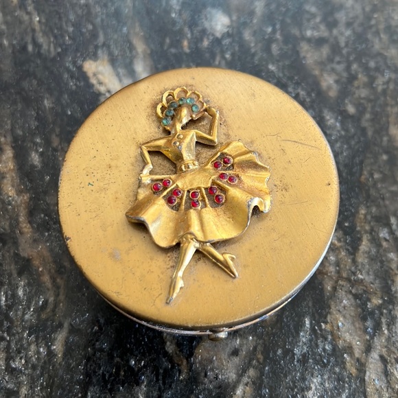 Accessories - Super cute compact from the 40s or 50s I think